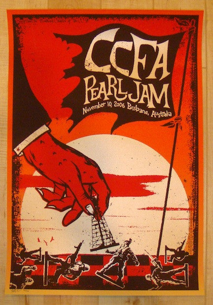 2006 Pearl Jam - Brisbane CCFA Silkscreen Concert Poster by Todd Slater