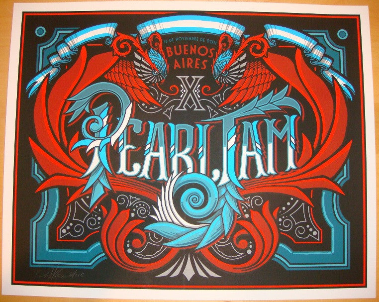 2011 Pearl Jam - Buenos Aires Concert Poster by Brad Klausen AP