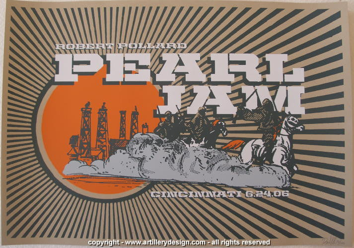 2006 Pearl Jam - Cincinnati Concert Poster by Brad Klausen AP