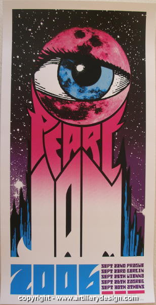 2006 Pearl Jam - Europe Silkscreen Concert Poster by Brad Klausen