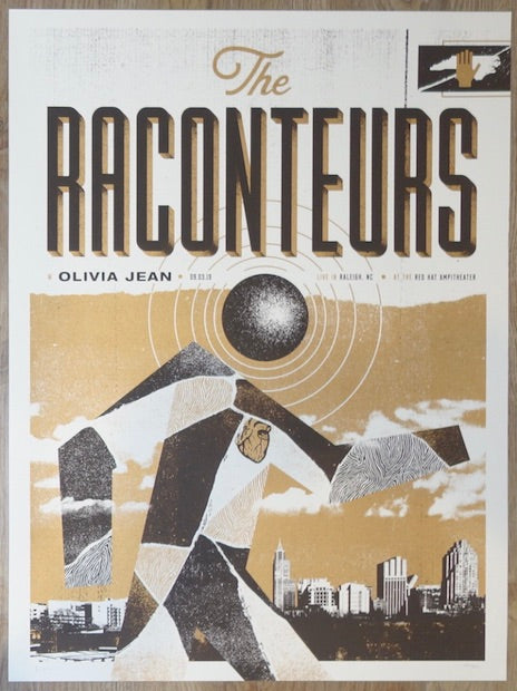 2019 The Raconteurs - Raleigh Silkscreen Concert Poster by John Knoerl