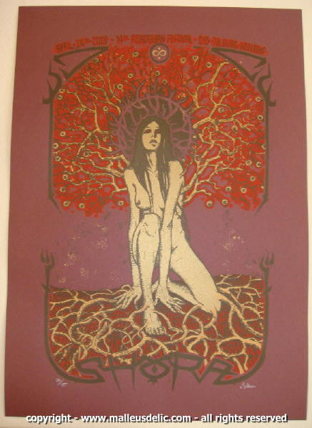 2009 Shora - Roadburn Festival Silkscreen Concert Poster by Malleus