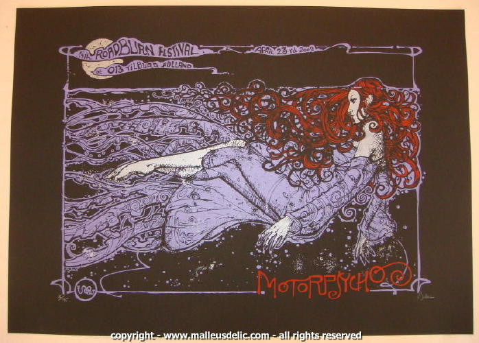 2009 Motorpsycho - Roadburn Festival Silkscreen Concert Poster by Malleus
