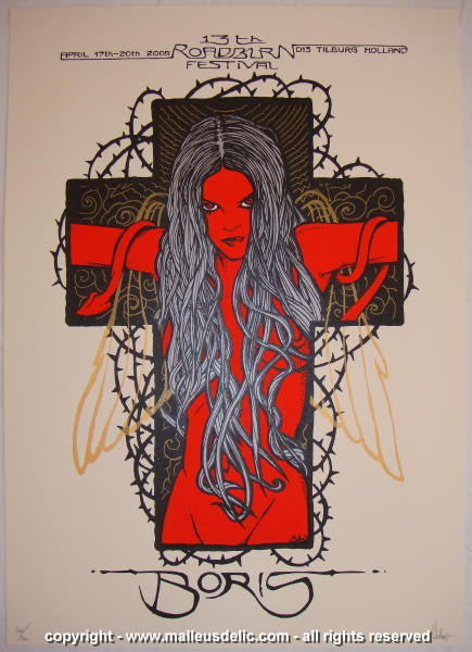 2008 Boris - Roadburn Festival Silkscreen Concert Poster by 2008 Boris - Roadburn Festival Silkscreen Concert Poster by