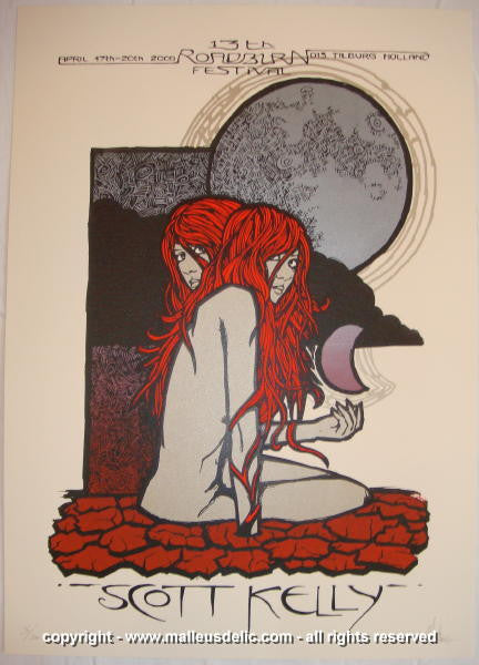 2008 Scott Kelly - Roadburn Festival Silkscreen Concert Poster by Malleus