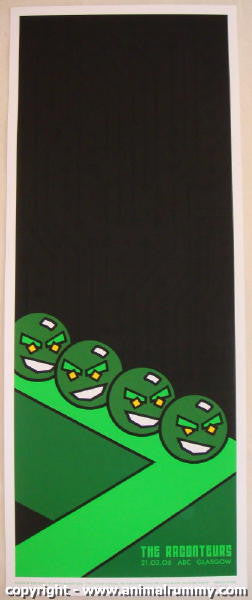 2006 The Raconteurs - Glasgow Silkscreen Concert Poster by Rob Jones