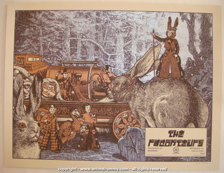 2008 The Raconteurs - Bonnaroo Silkscreen Concert Poster by Rob Jones