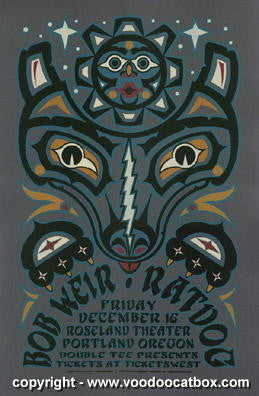 2005 Bob Weir & Ratdog - Portland Silkscreen Concert Poster by Gary Houston