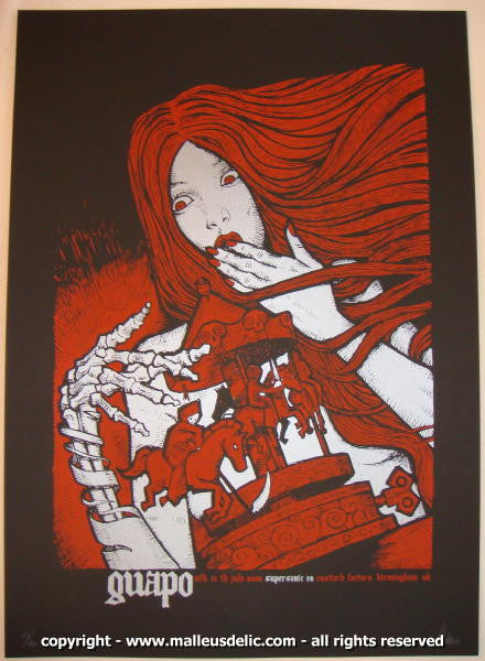 2008 Guapo - Supersonic Festival Silkscreen Concert Poster by Malleus