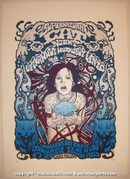2009 Ufomammut - Florence Silkscreen Concert Poster by Malleus & Alan Forbes