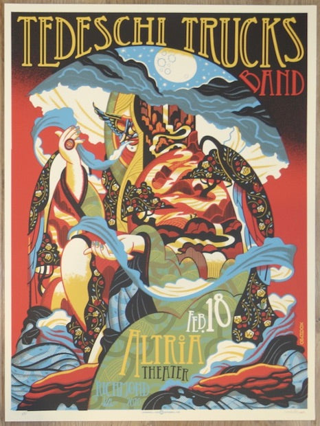 2020 Tedeschi Trucks Band - Richmond Silkscreen Concert Poster by Guy Burwell