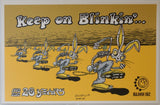 2012 Blink-182 - Large Yellow 20 Years Silkscreen Handbill by Emek