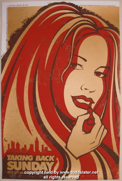 2005 Taking Back Sunday - Nottingham Silkscreen Concert Poster by Todd Slater