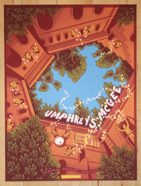 2016 Umphrey's McGee - Las Vegas Silkscreen Concert Poster by James Flames