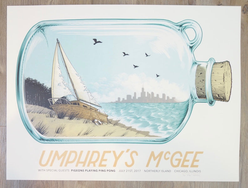 2017 Umphrey's McGee - Chicago I Silkscreen Concert Poster by Justin Santora