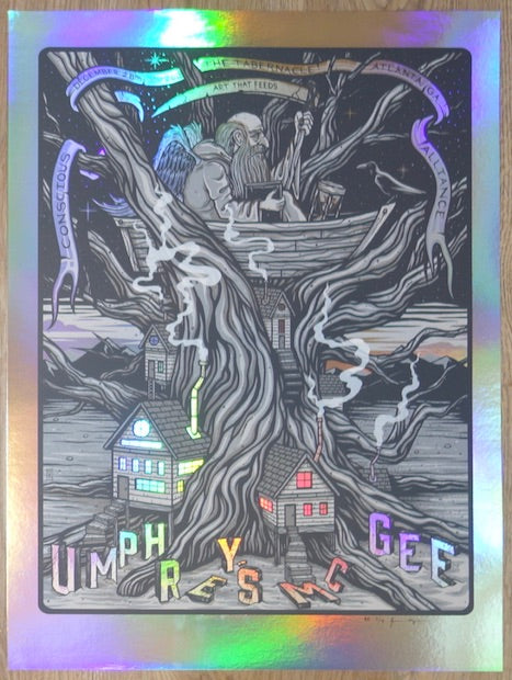 2018 Umphrey's McGee - Atlanta NYE Foil Variant Concert Poster by Jim Mazza