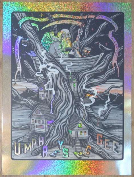 2018 Umphrey's McGee - Atlanta NYE Sparkle Foil Variant Poster by Jim Mazza