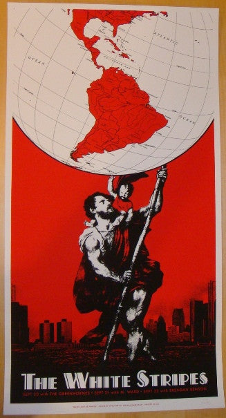 2005 The White Stripes - Boston Silkscreen Concert Poster by Rob Jones