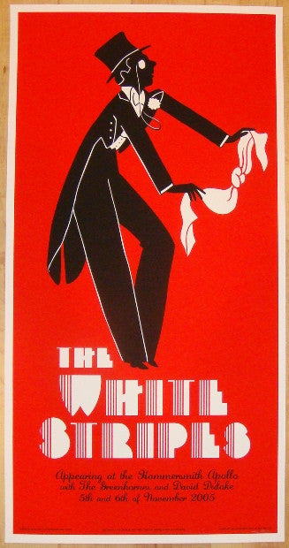 2005 The White Stripes - London I Silkscreen Concert Poster by Rob Jones