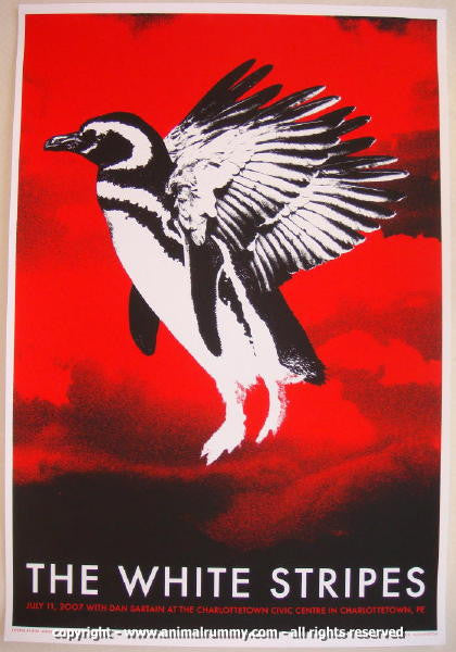 2007 The White Stripes - Charlottetown Silkscreen Concert Poster Rob Jones