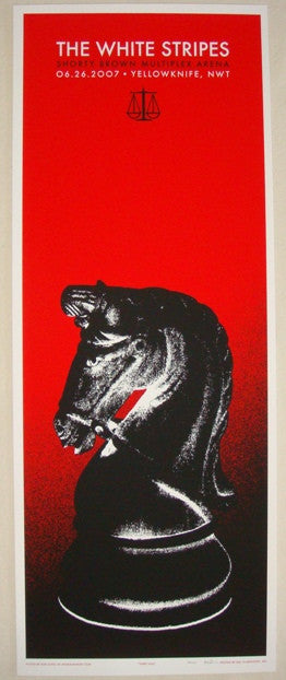 2007 The White Stripes - Yellowknife Silkscreen Concert Poster by Rob Jones