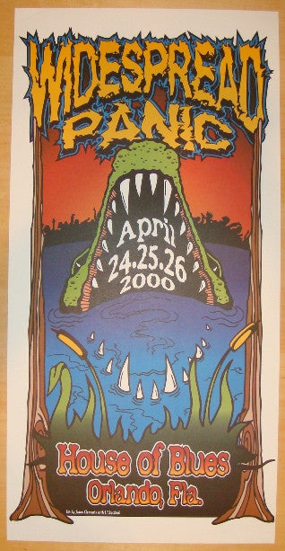 2000 Widespread Panic - Orlando Silkscreen Concert Poster by Jason Clements