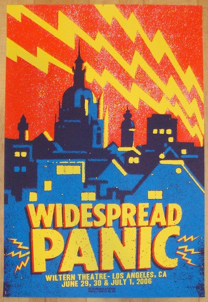 2006 Widespread Panic - Los Angeles Silkscreen Concert Poster by Jared Connor