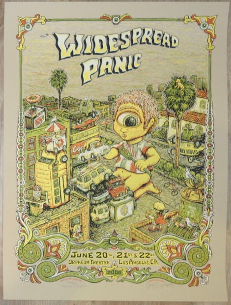 2008 Widespread Panic - Los Angeles AE Silkscreen Concert Poster by Marq Spusta