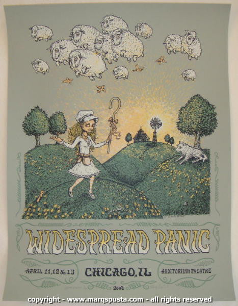 2008 Widespread Panic - Chicago AE Silkscreen Concert Poster by Marq Spusta