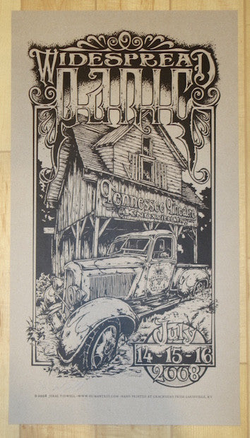 2008 Widespread Panic - Knoxville Variant Concert Poster by Jeral Tidwell