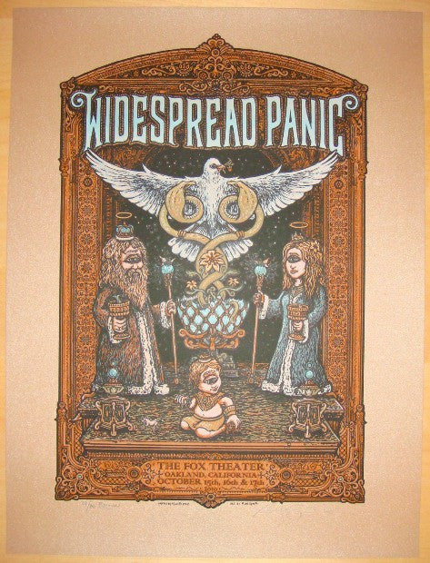 2010 Widespread Panic - Oakland AE Silkscreen Concert Poster by Marq Spusta