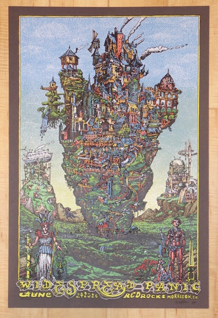 2016 Widespread Panic - Red Rocks Silkscreen Concert Poster by David Welker