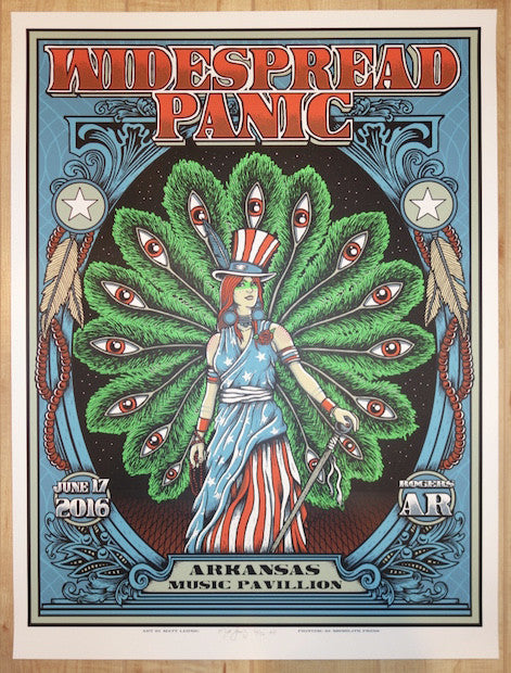2016 Widespread Panic - Rogers Silkscreen Concert Poster by Matt Leunig