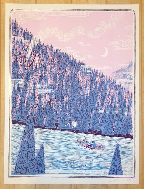 2016 Widespread Panic - Tahoe Pearl Variant Silkscreen Concert Poster by Leslie Herman