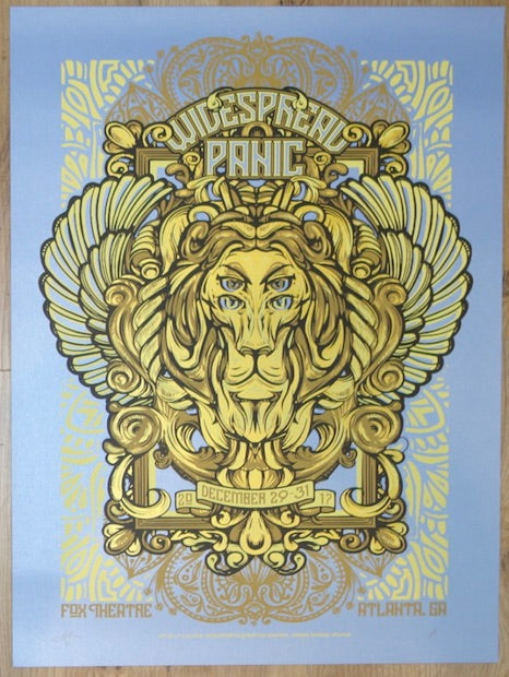 2017 Widespread Panic - Atlanta NYE Sapphire Variant Concert Poster by JT Lucchesi