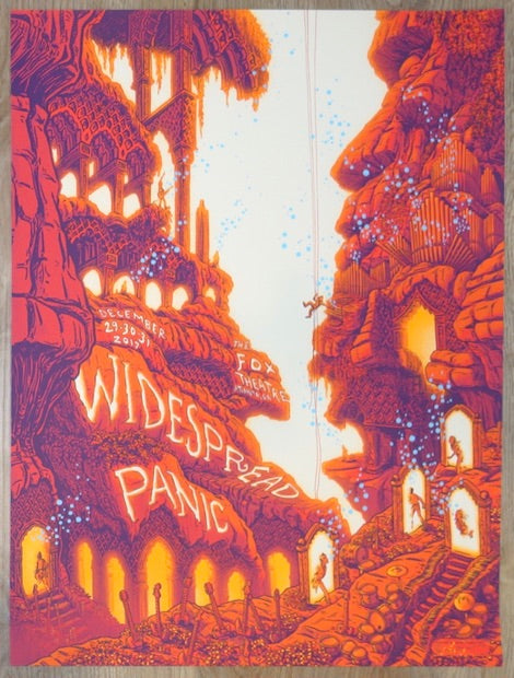 2017 Widespread Panic - Atlanta NYE Silkscreen Concert Poster by James Flames