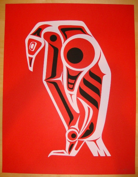 2010 The White Stripes - Red Penguin Silkscreen Art Print by Rob Jones