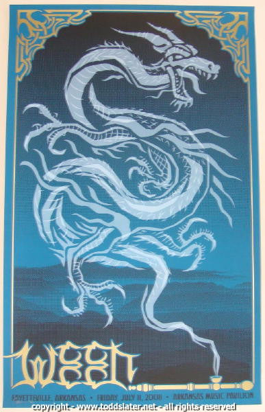 2008 Ween - Fayetteville Silkscreen Concert Poster by Todd Slater