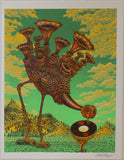 2015 Phono Bird - Yellow/Green Silkscreen Handbill by Emek