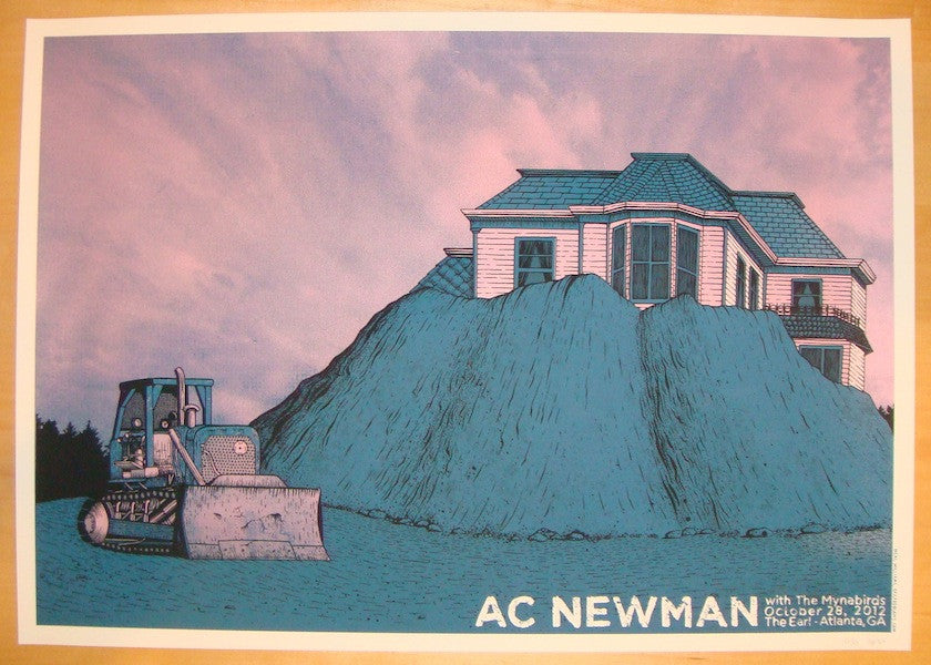 2012 AC Newman - Atlanta Silkscreen Concert Poster by Williams