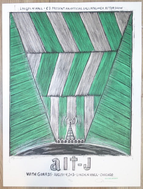 2013 Alt-J - Chicago Silkscreen Concert Poster by Dan Grzeca