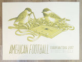 2017 American Football - European Tour Silkscreen Concert Poster by Justin Santora