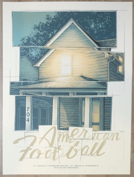 2018 American Football - San Diego/Santa Ana Concert Poster by Justin Santora