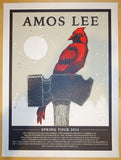 2014 Amos Lee - Spring Tour Silkscreen Poster by John Vogl