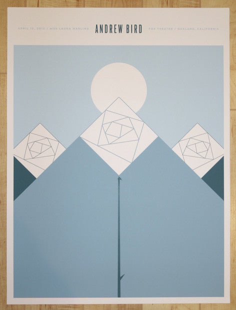 2012 Andrew Bird - Oakland Silkscreen Concert Poster by Jason Munn