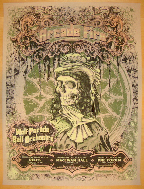 2005 Arcade Fire - Fall Tour Concert Poster by Burlesque