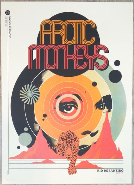 2019 Arctic Monkeys - Rio De Janeiro Silkscreen Concert Poster by Ivan Minsloff