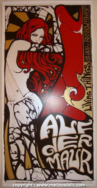 2004 Auf Der Maur - Milan Silkscreen Concert Poster by Malleus