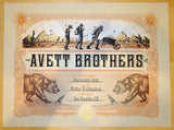 2014 Avett Brothers - LA Silkscreen Concert Poster by Zeb Love