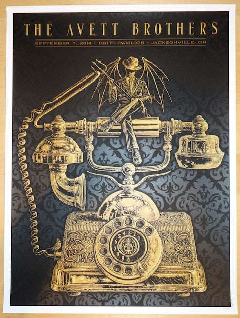 2014 The Avett Brothers - Jacksonville Silkscreen Concert Poster by Todd Slater